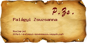 Palágyi Zsuzsanna névjegykártya